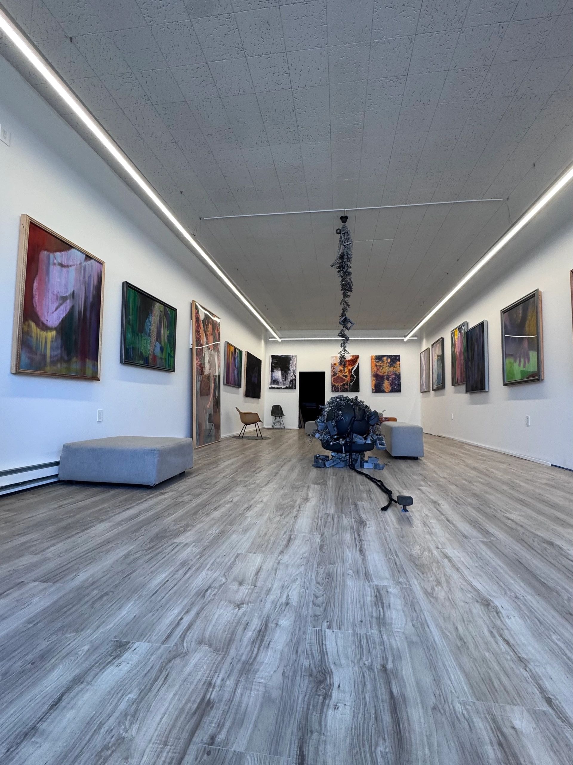 Modern gallery with natural light
